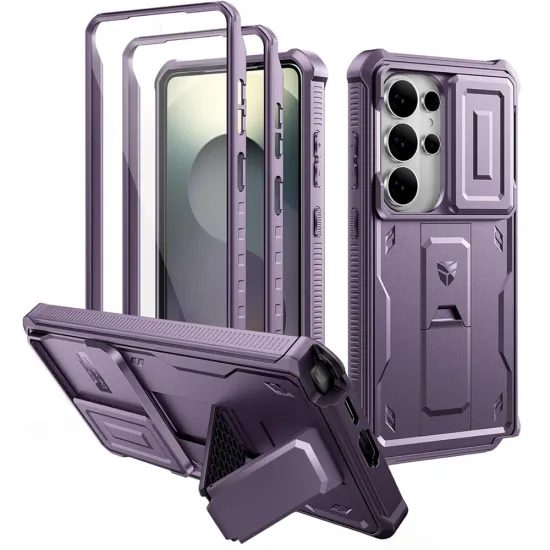 Dexnor 360 Kickstand Camprotector θήκη Samsung Galaxy S26 Ultra, μωβ