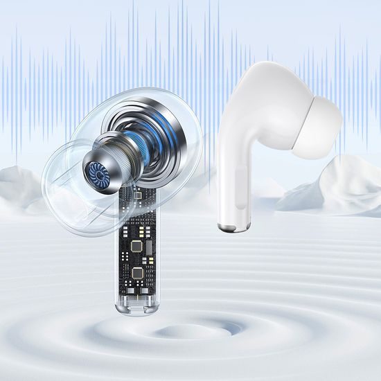 Blavec BW-02 Carbon TWS Bluetooth Oordopjes - Bluetooth 6.0 - Wit