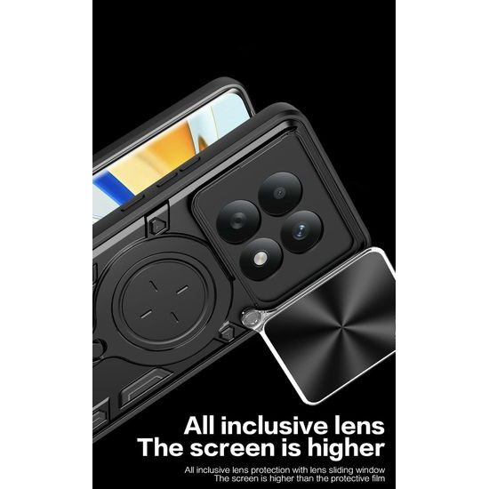 Θήκη Camshield Ring, Xiaomi Redmi Note 15 4G, μαύρη