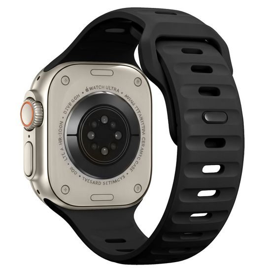 Tech-Protect Silicone Line narukvica, Apple Watch 8 / 9 / 10 / 11 / 12 / SE / Ultra (44 / 45 / 46 / 49 mm), crna