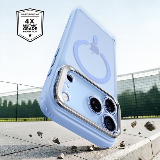 iPhone 17 Pro / 18 Pro vāciņš – ESR Classic Hybrid HaloLock Kickstand ar statīvu – gaiši zils