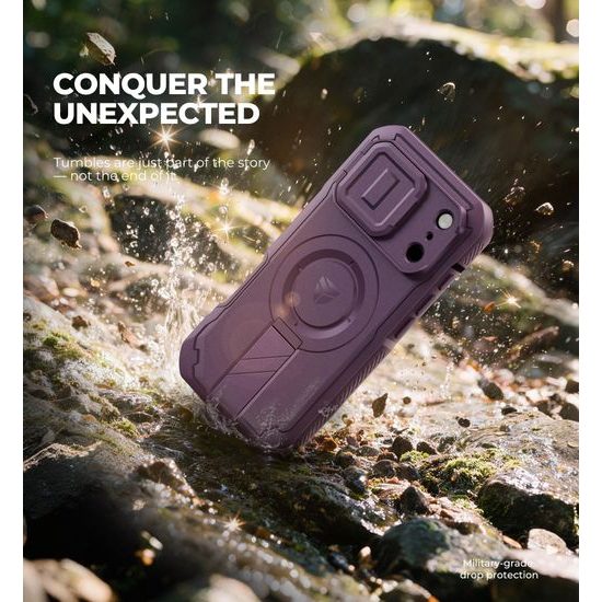 Dexnor MagSafe Case für iPhone 17 Pro / 18 Pro - 360° Kickstand mit Kameraschutz - Lila