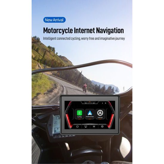 Motociklistički 5" CarPlay zaslon s bežičnim Apple CarPlay i Android Auto