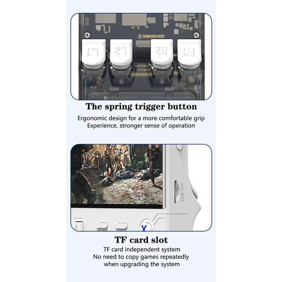 R36 Ultra Φορητή κονσόλα gaming με οθόνη IPS 4,0", μαύρη