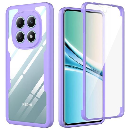 Techsuit ColorVerse 360 Schutzhülle für Xiaomi Redmi Note 15 4G - Transparente TPU Handyhülle - Violett