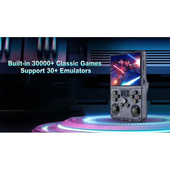 R36 Pro Φορητή κονσόλα παιχνιδιών με 3,5" IPS οθόνη, μαύρη