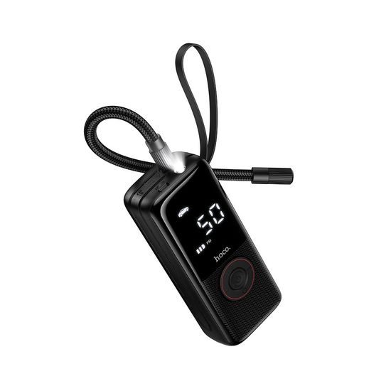 Hoco 4000 mAh ZP18 Compresor auto wireless, negru