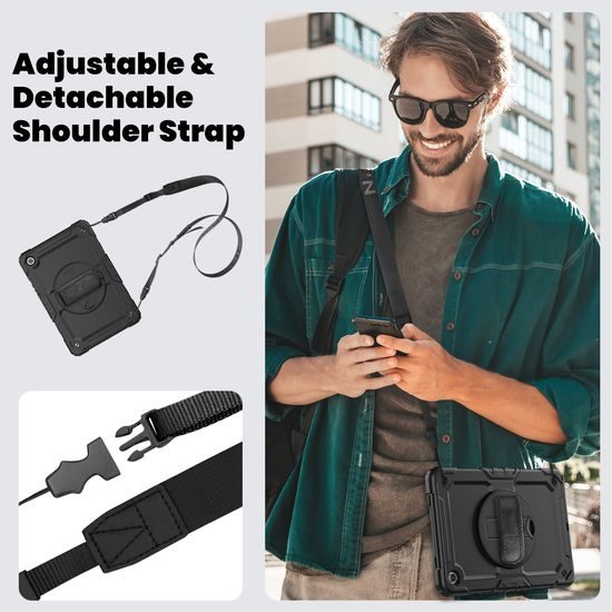 JP Solid360 Θήκη Tablet, Samsung Tab A9 Plus / A11 Plus 11.0" X210 / X215 / X216 / X230 / X235 / X236, Μαύρο