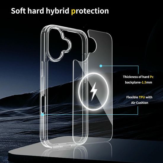 Διάφανη θήκη Magsafe, iPhone 17, διαφανής