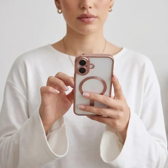 Tech-Protect MagFlex MagSafe Case für iPhone 17 - Magnetische Schutzhülle mit Kameraschutze - Roségold