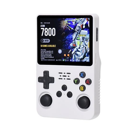 PK01S Φορητή κονσόλα παιχνιδιών με οθόνη IPS 3,5", λευκή