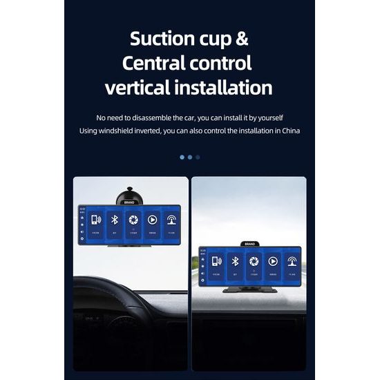 10,26" CarPlay zaslon za auto s bežičnim Apple CarPlay i Android Auto s 4K kamerom i stražnjom Full HD kamerom