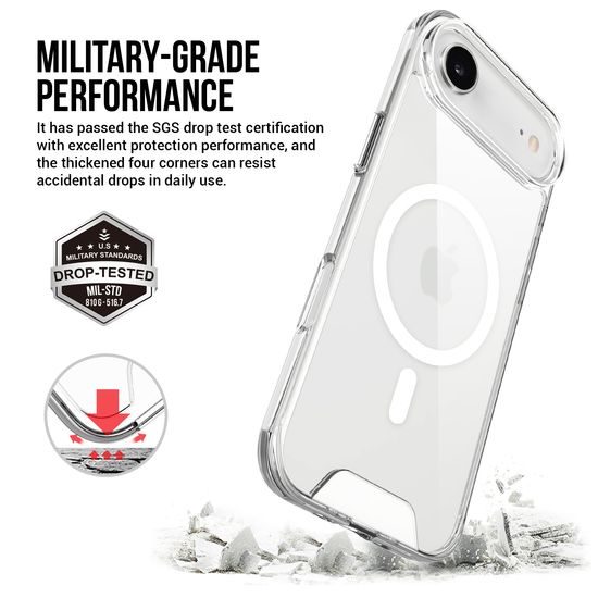 JP MagFit MagSafe θήκη με πιστοποίηση 1.2M SGS, iPhone Air, διάφανη