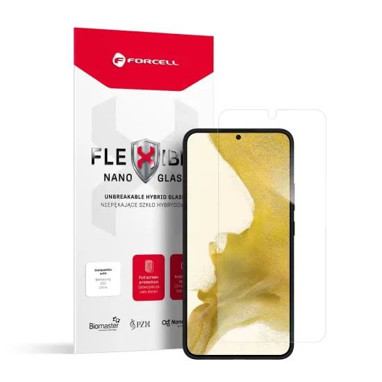 Forcell Flexible Nano Glass hybridné sklo, Samsung Galaxy S22+, priehľadné