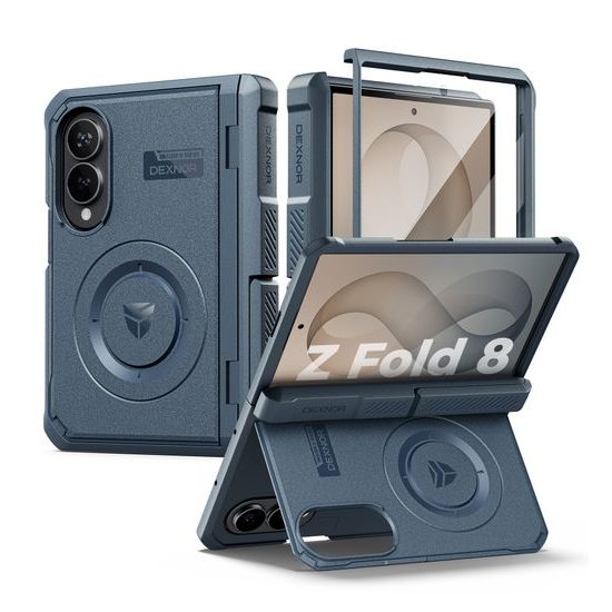 Samsung Galaxy Z Fold 8 vāciņš ar MagSafe – Dexnor aizsargvāciņš – zils