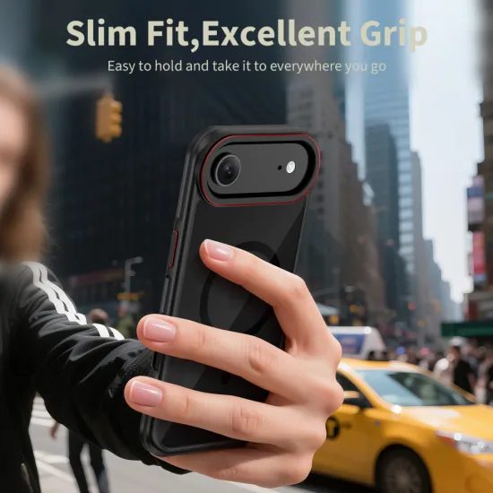 Tech-Protect MagHybrid MagSafe, iPhone Air, κόκκινο-μαύρο