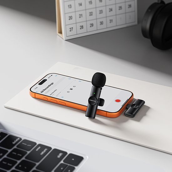 Borofone BFK16 Brezžični mikrofon USB-C, črn