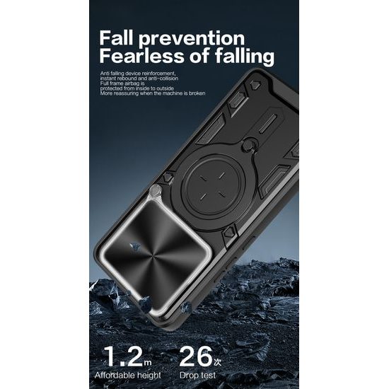 Θήκη Camshield Ring, Xiaomi Redmi Note 15 5G, μαύρη