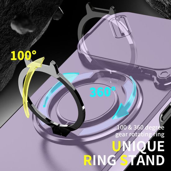 Camslide Stand etui, iPhone 18 Pro, vijolična