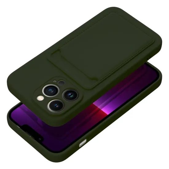 Card Case obal, iPhone 14 Pro Max, zelený