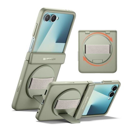 Suritch 360° Kickstand θήκη Samsung Galaxy Z Flip 7, πράσινη