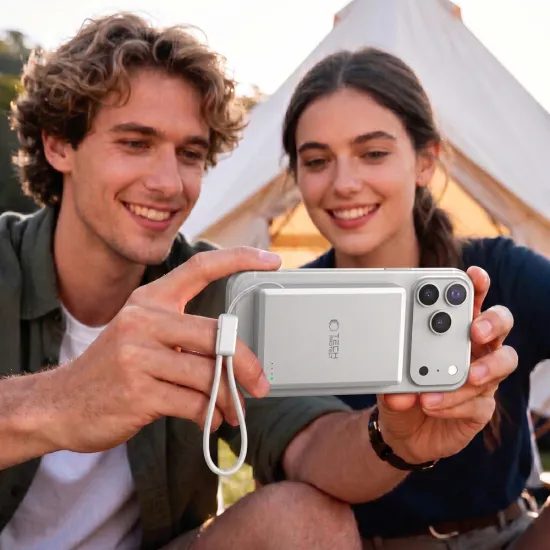 Tech-Protect PB40 LifeMag MagSafe powerbank, 10 000 mAh, 25 W, Qi2.2, biały / srebrny