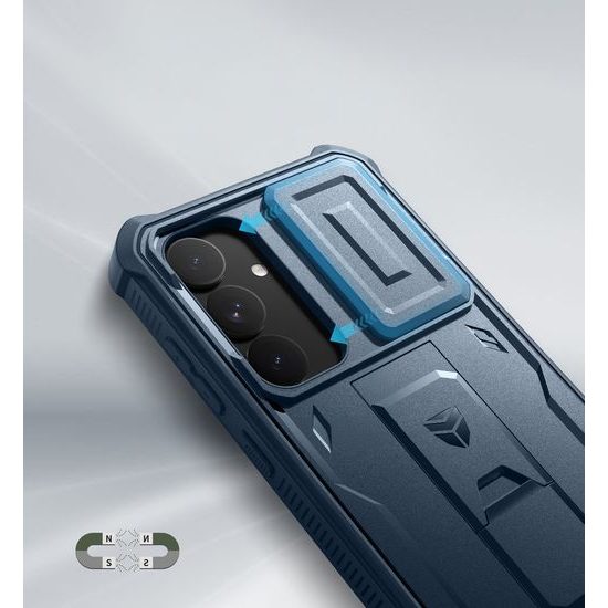 Dexnor 360 Kickstand Camprotector Θήκη Samsung Galaxy S25 Plus, Μπλε