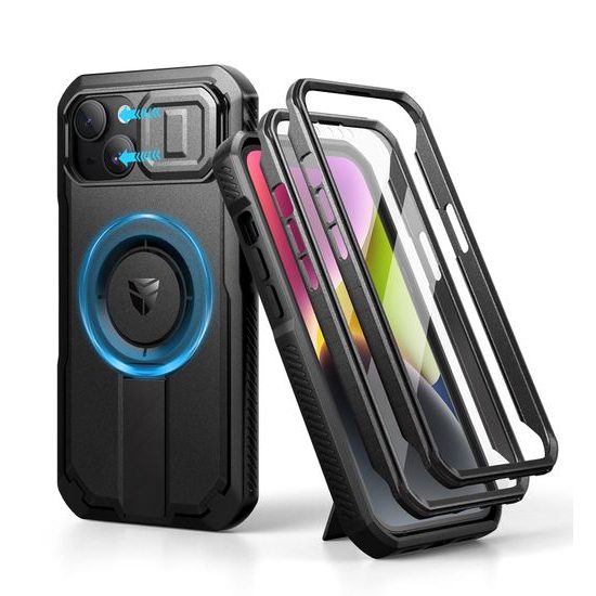 Dexnor MagSafe 360 Kickstand Camprotector Θήκη iPhone 13 / 14, Μαύρη