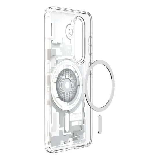 Spigen Ultra Hybrid Mag con MagSafe, Samsung Galaxy S26, zero one, bianco