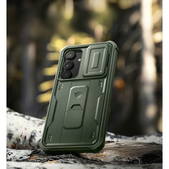 Dexnor 360 Kickstand Camprotector Θήκη Samsung Galaxy S25 Plus, Πράσινη