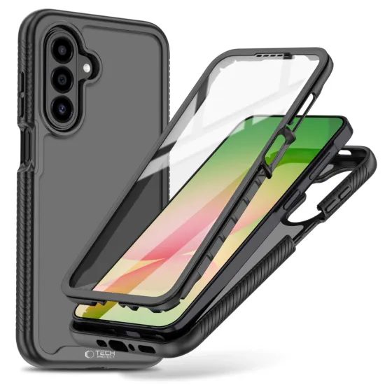 Tech-Protect Defense360 Schutzhülle für Samsung Galaxy A36 / A56 / A27 / A37 5G - Extrem Robustes Case mit 5H Hybridglas - Schwarz