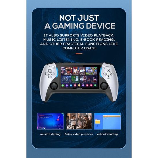 Project X Φορητή κονσόλα παιχνιδιών με οθόνη 4,3" HD IPS, λευκή