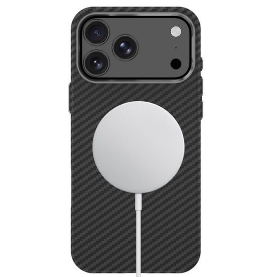 Tech-Protect Ion Carbon MagSafe, iPhone 17 Pro Max / 18 Pro Max, μαύρο-ασημί