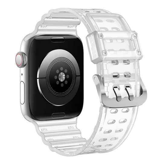 Strap Triple řemínek pro hodinky Apple Watch SE / 8 / 7 / 6 / 5 / 4 / 3 / 2 / 1 (41/40/38mm), průhledný