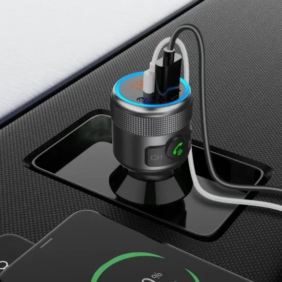 BlueStar AutoHarmony C81 FM πομπός, Bluetooth, QC 3.0, PD, 42W, γκρι