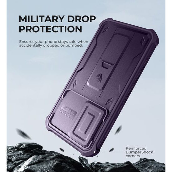 Dexnor 360 Kickstand Camprotector θήκη Samsung Galaxy A17, μωβ