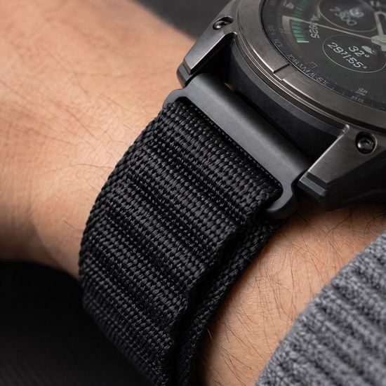 Tech-Protect Nylon Pro Garmin Fenix 5 / 6 / 6 Pro / 7 / 8 / 8 Pro / E / 9 / 9 Pro (47 mm), čierny