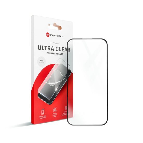 Forcell Ultra Clear Screenprotector - Gehard glas - voor Samsung Galaxy A37 - Zwart