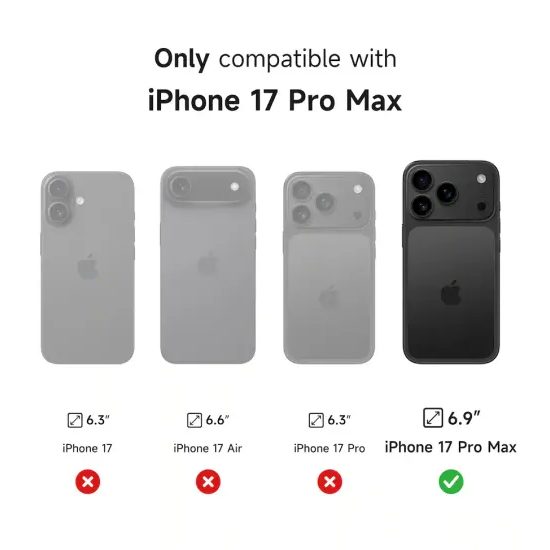 Suritch MagSafe Kickstand Camprotector tok iPhone 17 Pro Max, sötétzöld