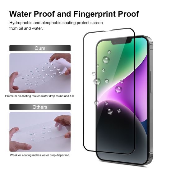 JP Πλήρες Πακέτο Προστατευτικών Γυαλιών, 2x 3D γυαλί με εφαρμογέα + 2x γυαλί για φακό, iPhone 14