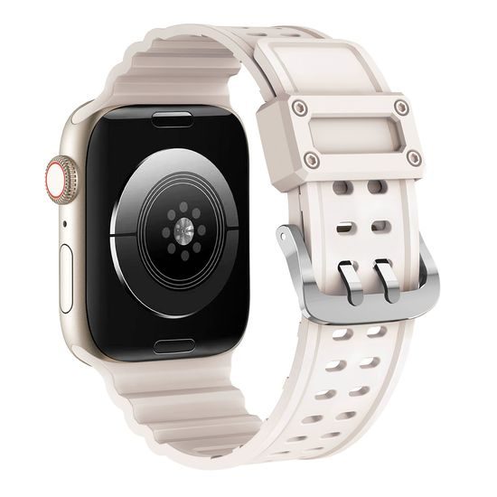 Curea Strap Triple pentru ceasuri Apple Watch SE / 8 / 7 / 6 / 5 / 4 / 3 / 2 / 1 (49/45/44/42mm), bej