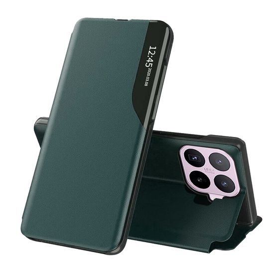 Eco Leather View Maska, Xiaomi 17T, zelena
