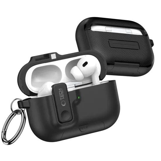 Θήκη Tech-Protect Slim Hook, Apple AirPods Pro 3, μαύρη