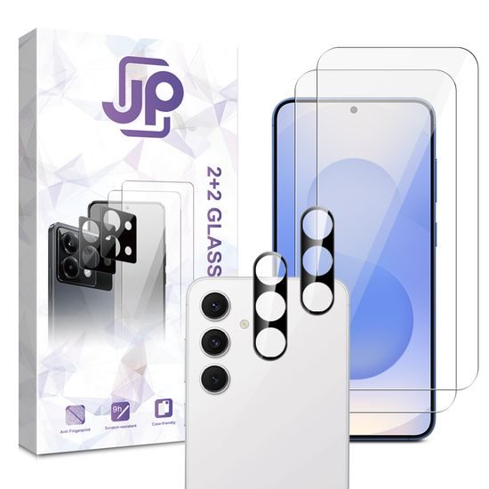 JP Combo pack, Sada 2 tvrzených skel a 2 sklíček na fotoaparát, Samsung Galaxy S26 Plus