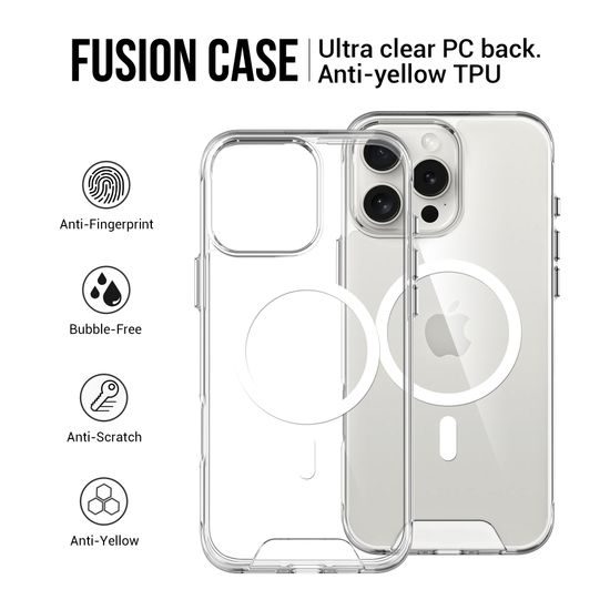 JP MagFit MagSafe θήκη με πιστοποίηση 1.2M SGS, iPhone 16 Pro, διάφανη