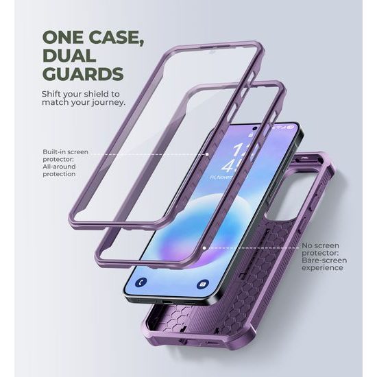 Dexnor 360 Kickstand Camprotector tok Samsung Galaxy A57, lila