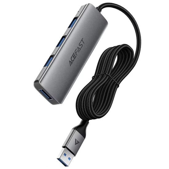 Acefast 4-in-1 Adapter (J17) - 4x USB 3.0 - 5 Gb/s - Plug & Play - Grijs