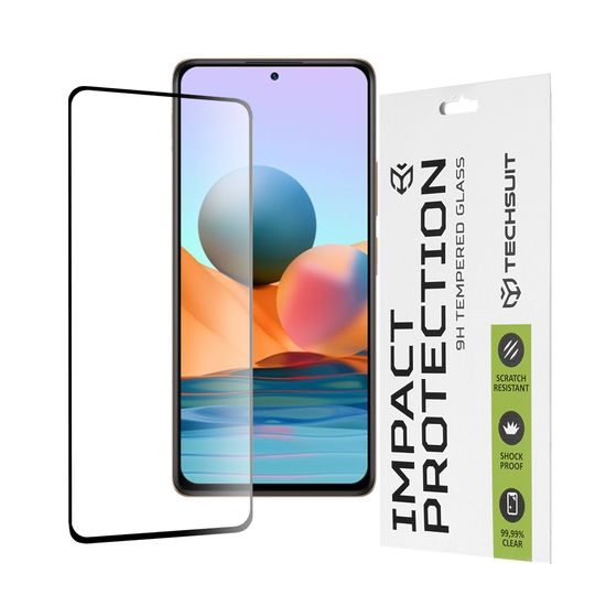 Techsuit 111D Σκληρυμένο γυαλί, Xiaomi Redmi Note 10 Pro / Note 10 Pro Max, μαύρο