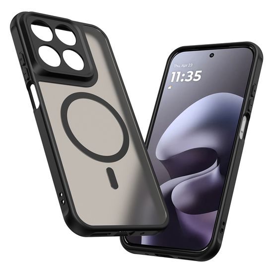Motorola Moto G87 / G77 / G67 ümbris – Techsuit HaloFrost II MagSafe'iga – must