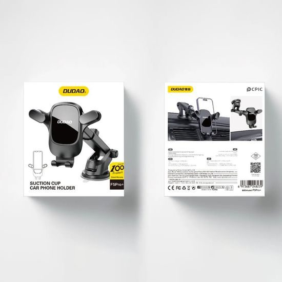 Dudao F5Pro+ držák telefonu na palubní desku, černý